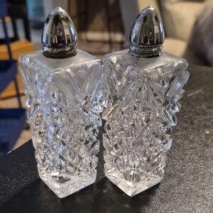 Vintage Pressed Glass Salt & Pepper Shakers